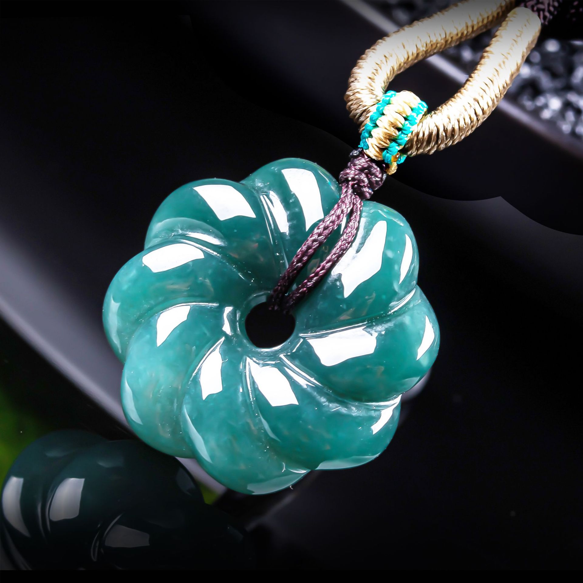 Necklaces - Natuurlijke Birmese Jadeiet Bloemhanger Ketting Accessoires