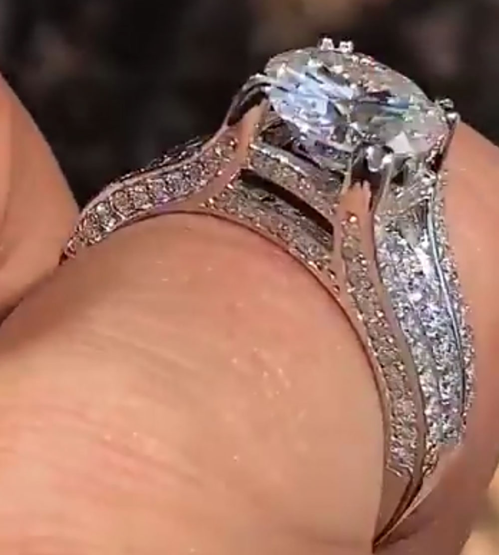 Moissanite Engagement Ring 1 Carat - Aangepaste massief 14K witgoud dames heren