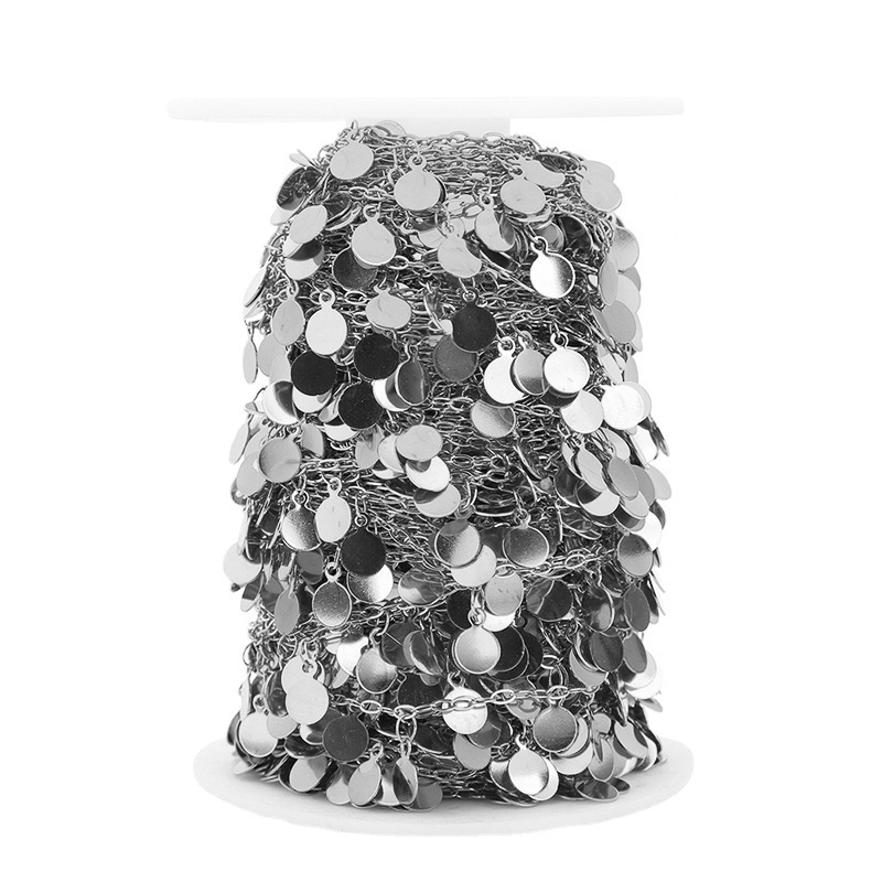 Body Jewelry - 1 Meter RVS 6mm Schijf Handgemaakte