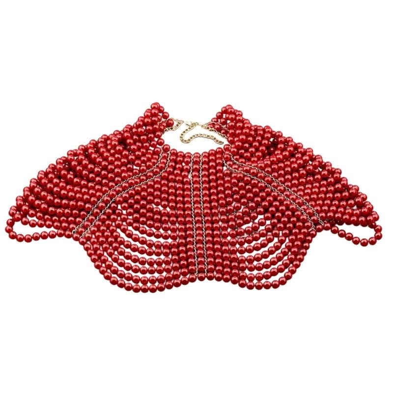 Body Jewelry - 49MD Elegante Damessjaal Multi Layer Kralen