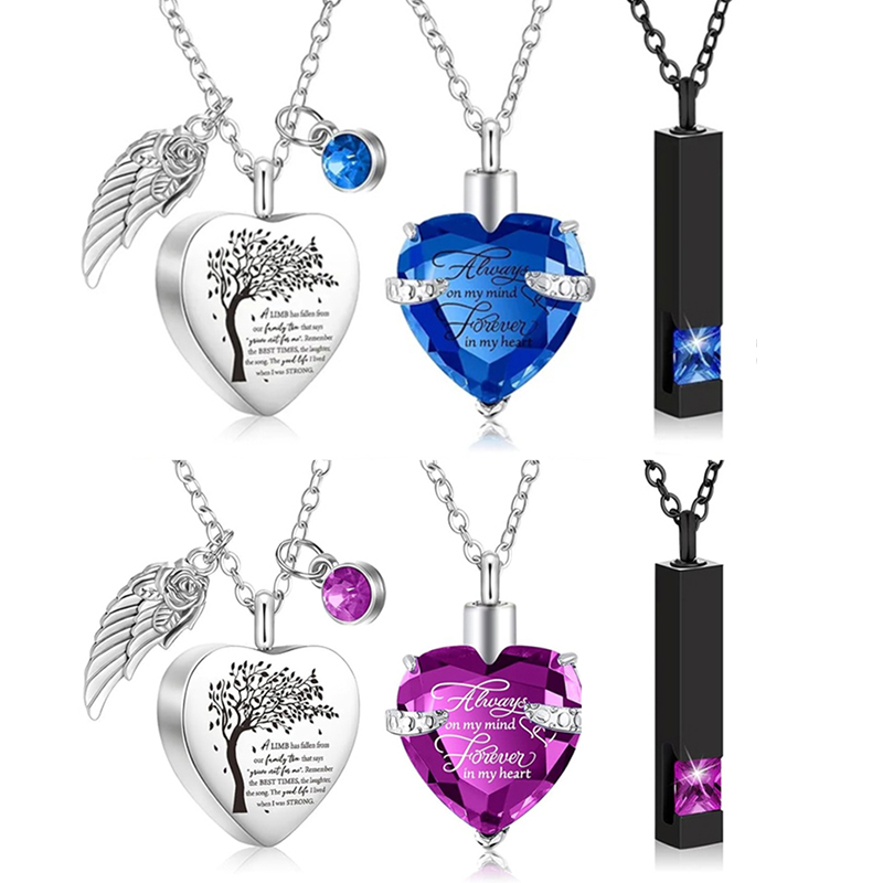 Heart Locket Necklace Photo - 3-stijlen urn ketting voor as crematie