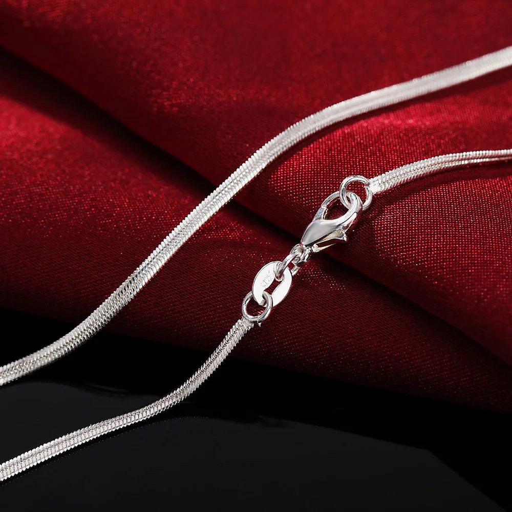 925 Sterling Silver Chain Necklace Men - 40-75Cm Lengte 925 Sterling Zilveren Ketting