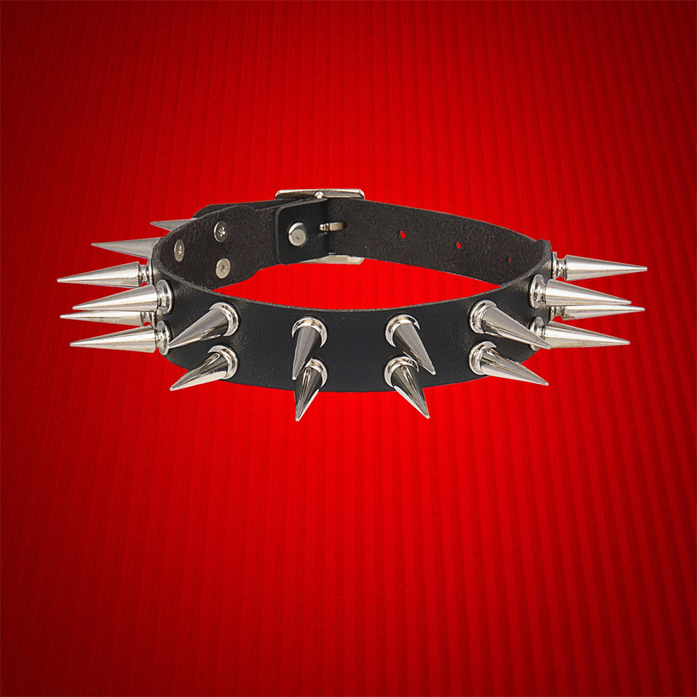Goth Punk Spike Choker - Lange Spiked Choker Kraag Voor Vrouwen
