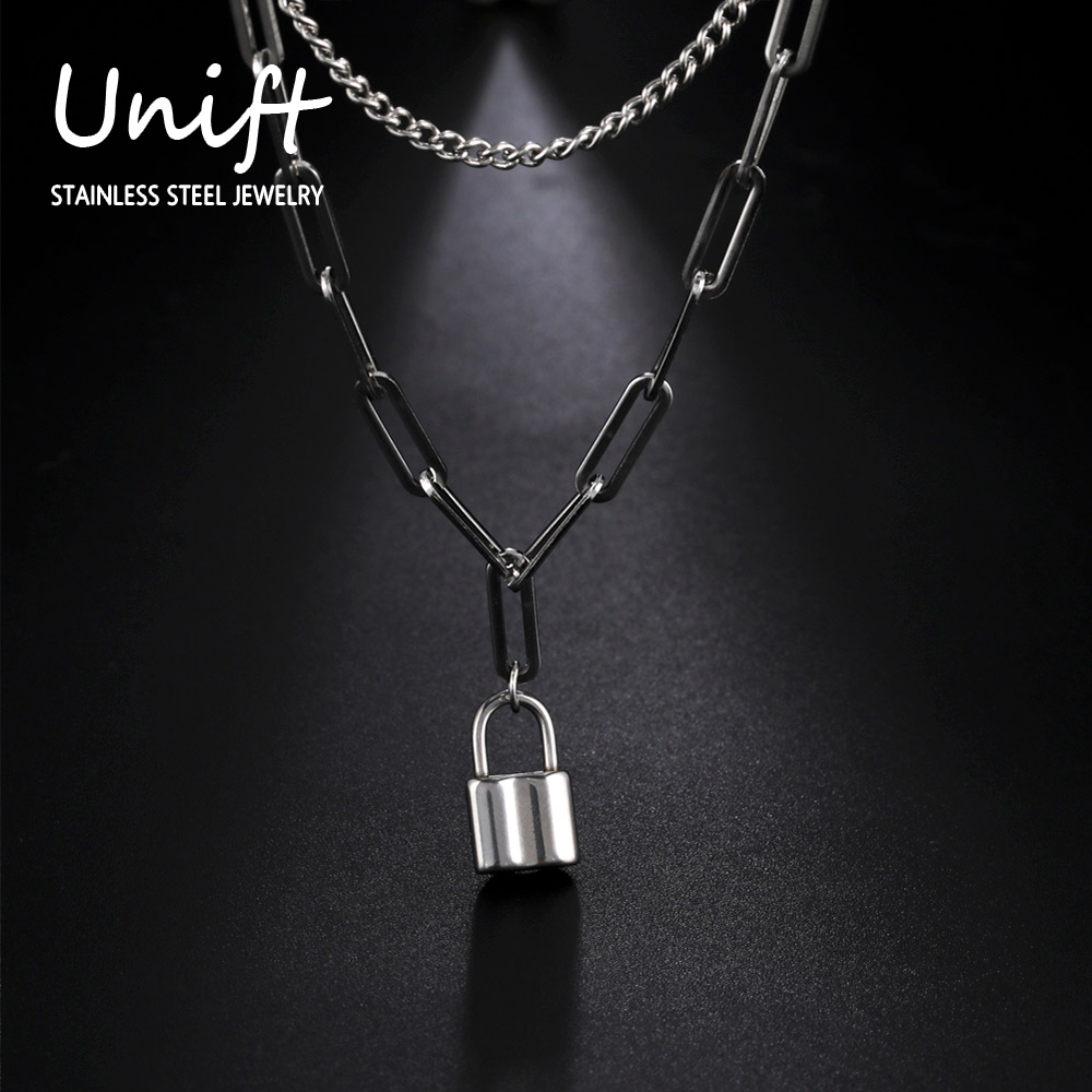 Layered Pendant Necklace Aesthetic - Unift Esthetische Hangslot Hanger Heren Ketting