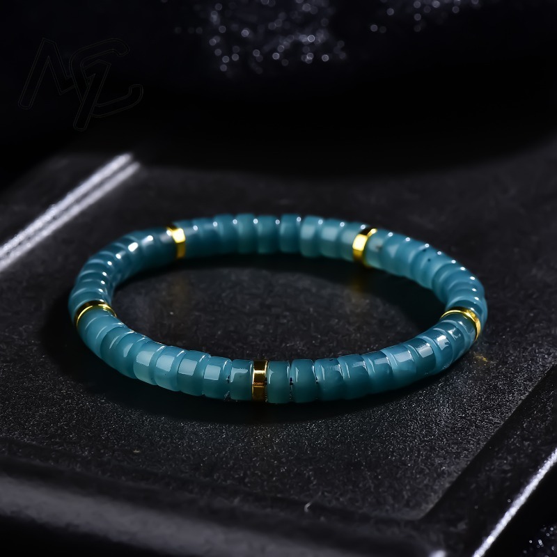 Bracelets - Natuurlijke Jadeïet Blauw Water Abacus Kralen