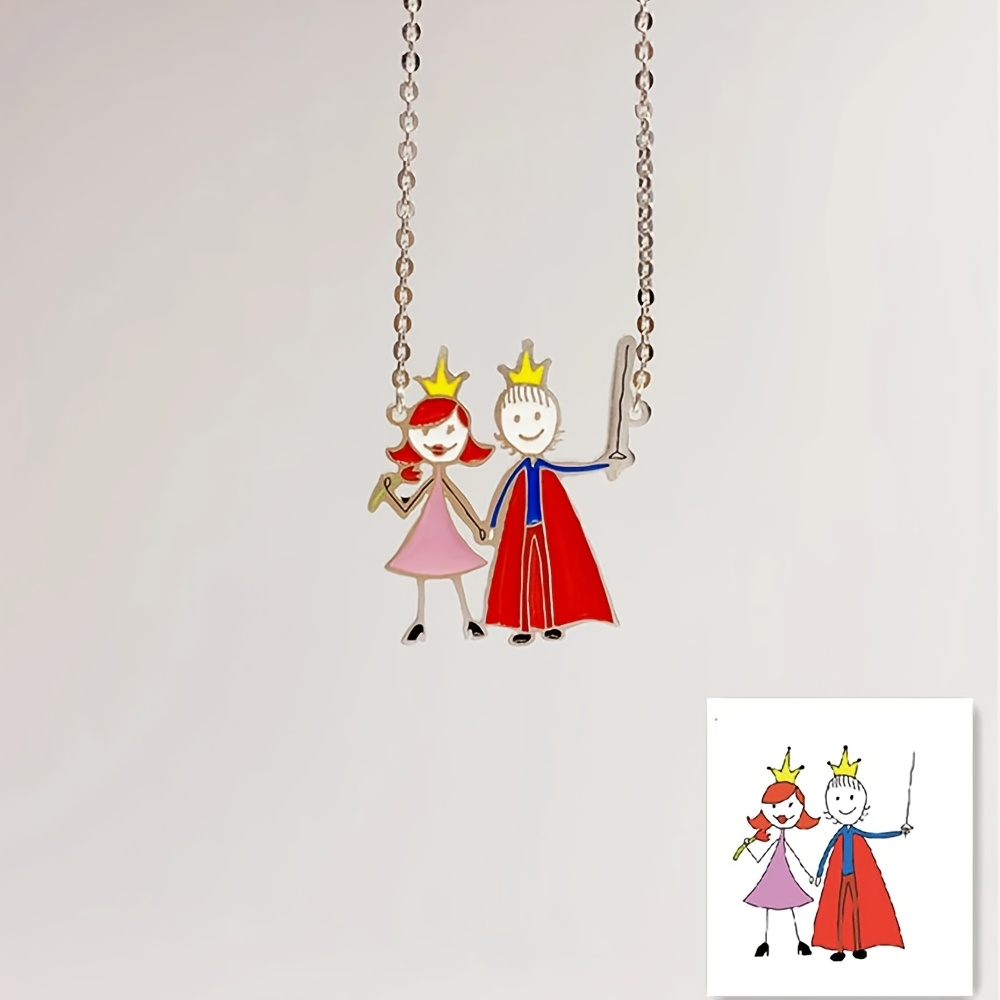 Custom Name Necklace Stainless Steel - Op maat gemaakte emaille hanger ketting