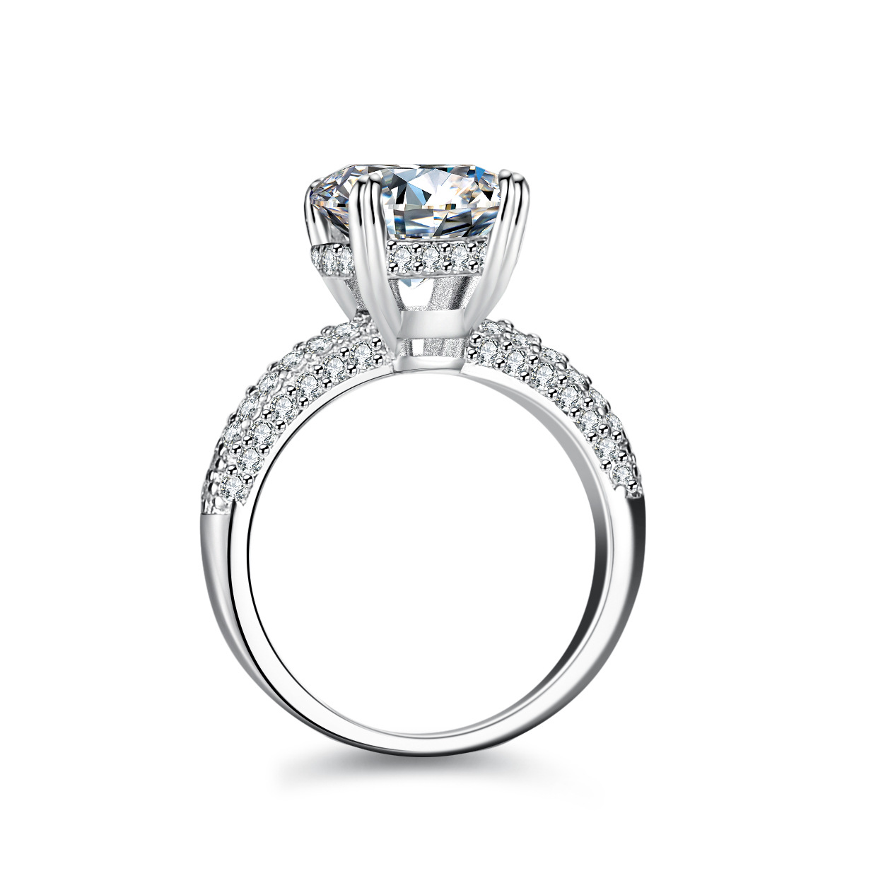 Alien 18K goud ingelegde Moiss - Moissanite Engagement Ring 1 Carat recensie en prijs