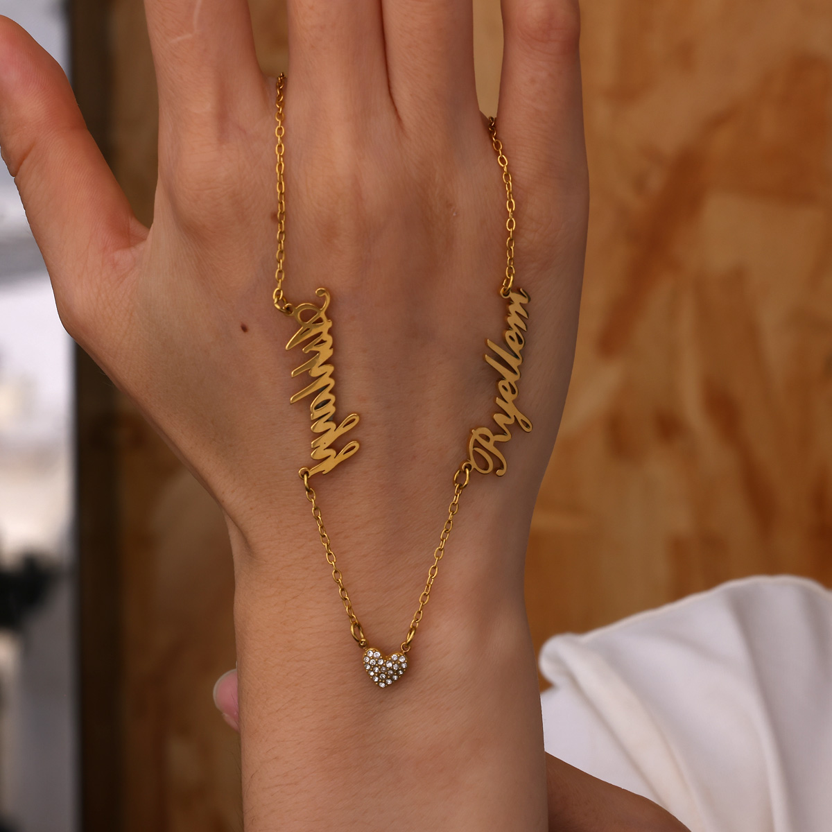 Aangepaste twee naam ketting v - Custom Name Necklace Stainless Steel recensie en prijs