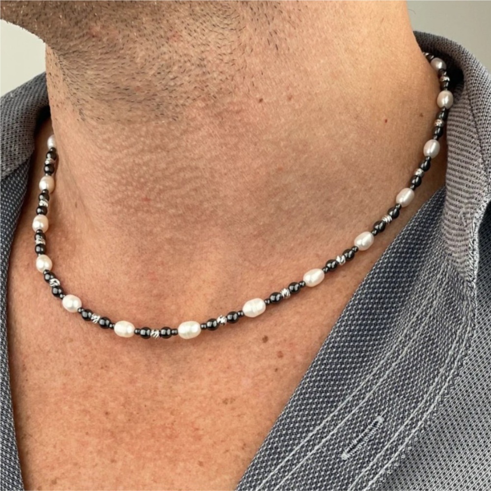 Retro Zwarte Natuursteen Barok - Pearl Choker Necklace Vintage recensie en prijs