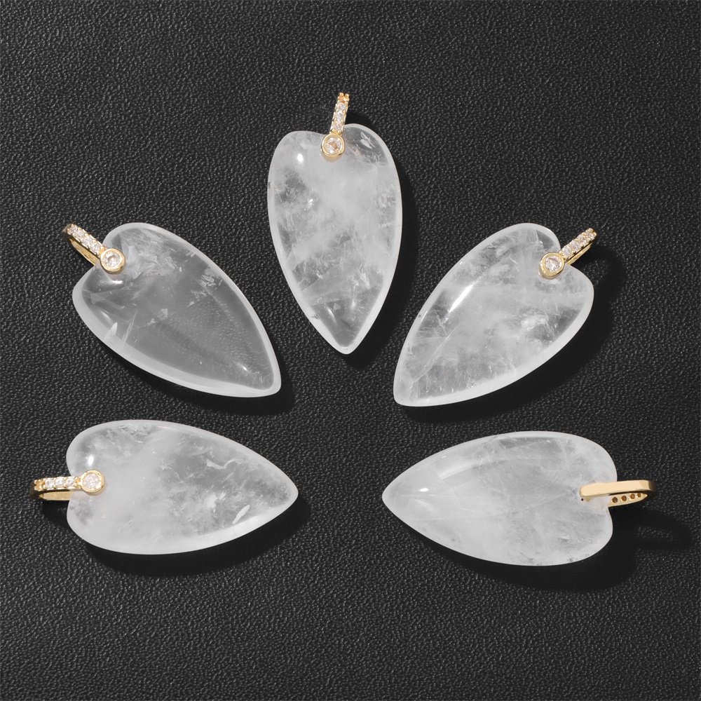 2 stuks natuursteen hartvormig - Crystal Pendant Necklace Natural Stone recensie en prijs