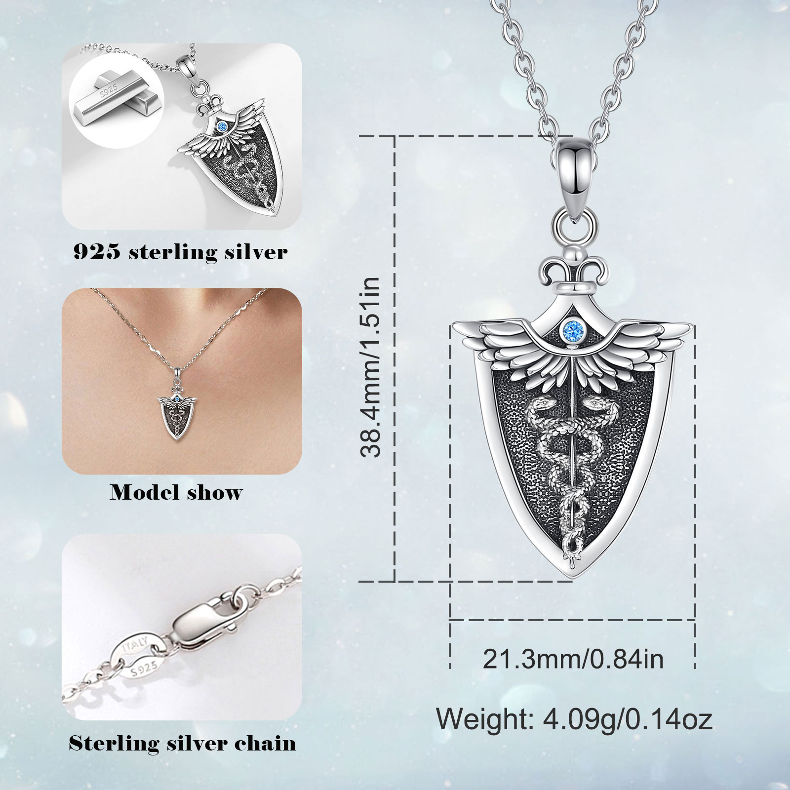 Eudora Originele 925 Sterling  - 925 Sterling Silver Chain Necklace Men recensie en prijs