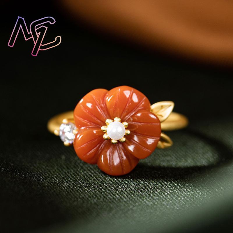 Rode Natuurlijke Jade Bloem Ri - Rings recensie en prijs
