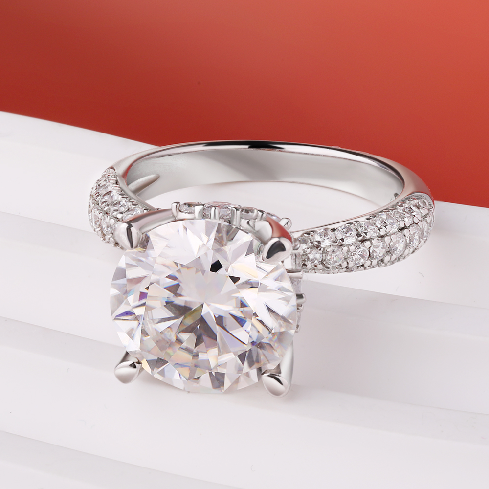 BXINY D Kleur 5CT Moissanite R - Moissanite Engagement Ring 1 Carat recensie en prijs