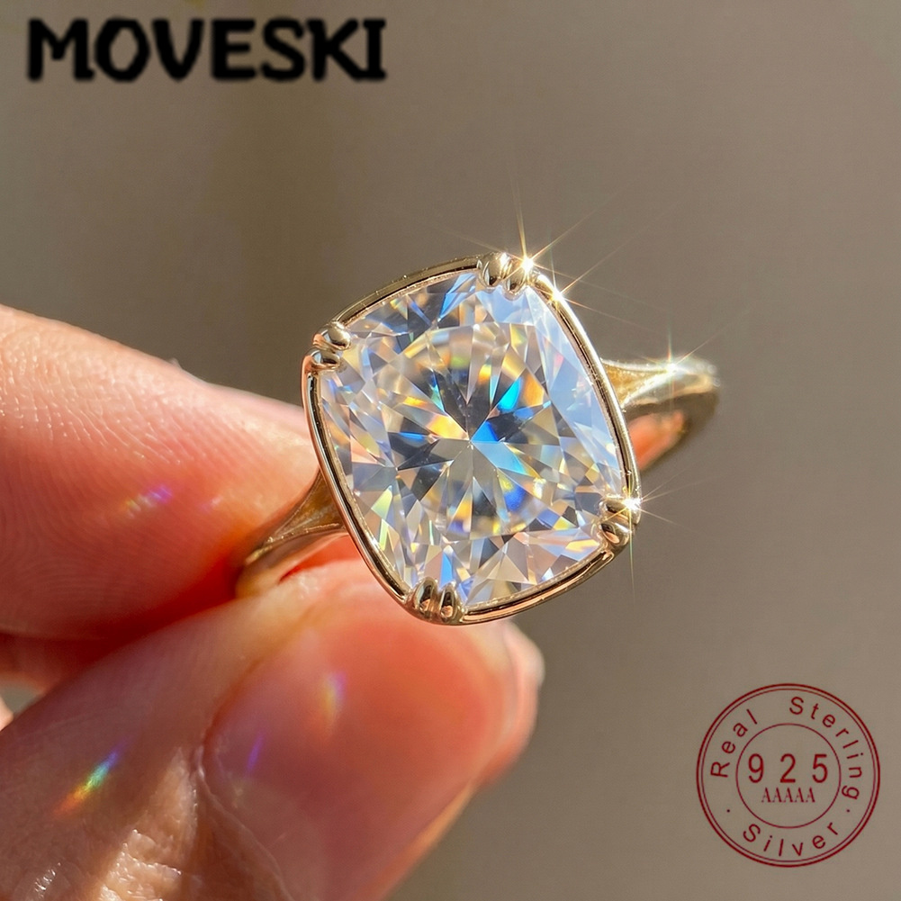 S925 Sterling Zilver 1 Karaat  - Moissanite Engagement Ring 1 Carat recensie en prijs