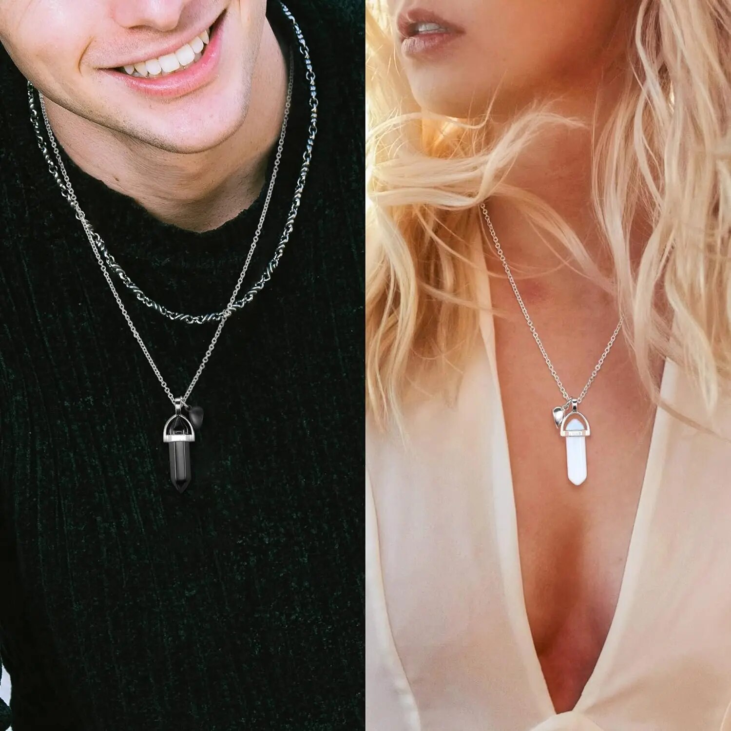 Kristallen vriendschapsketting - Magnetic Couple Matching Necklaces recensie en prijs