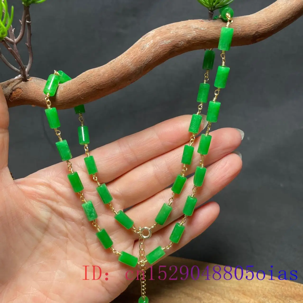 Groene Jade Kralen Ketting Vin - Necklaces recensie en prijs