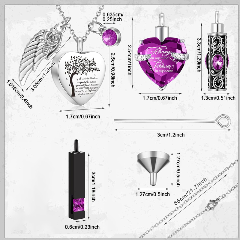 3-stijlen urn ketting voor as  - Heart Locket Necklace Photo recensie en prijs