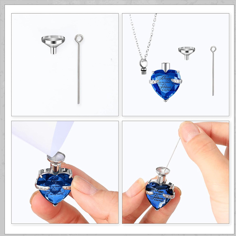 3-stijlen urn ketting voor as  - Heart Locket Necklace Photo recensie en prijs