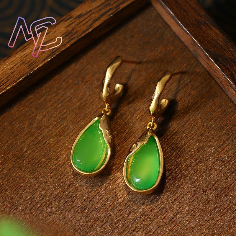 Groene echte jade oorbellen in - Earrings recensie en prijs
