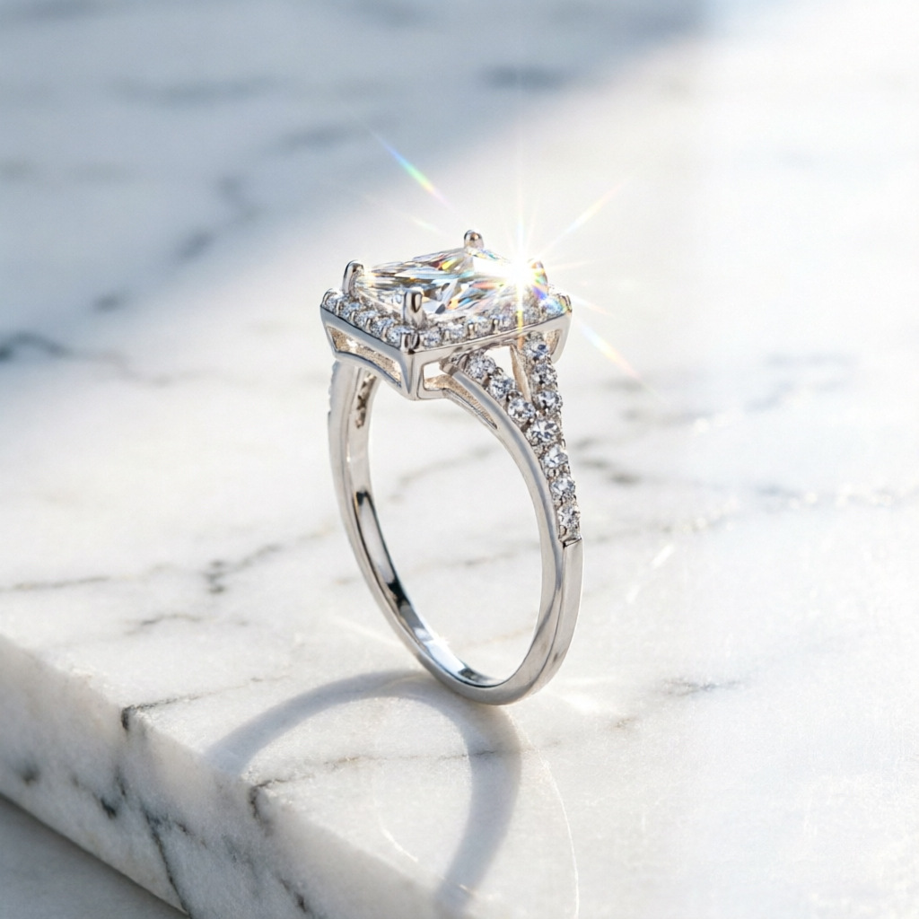 Populaire, modieuze ring van 1 - Moissanite Engagement Ring 1 Carat recensie en prijs