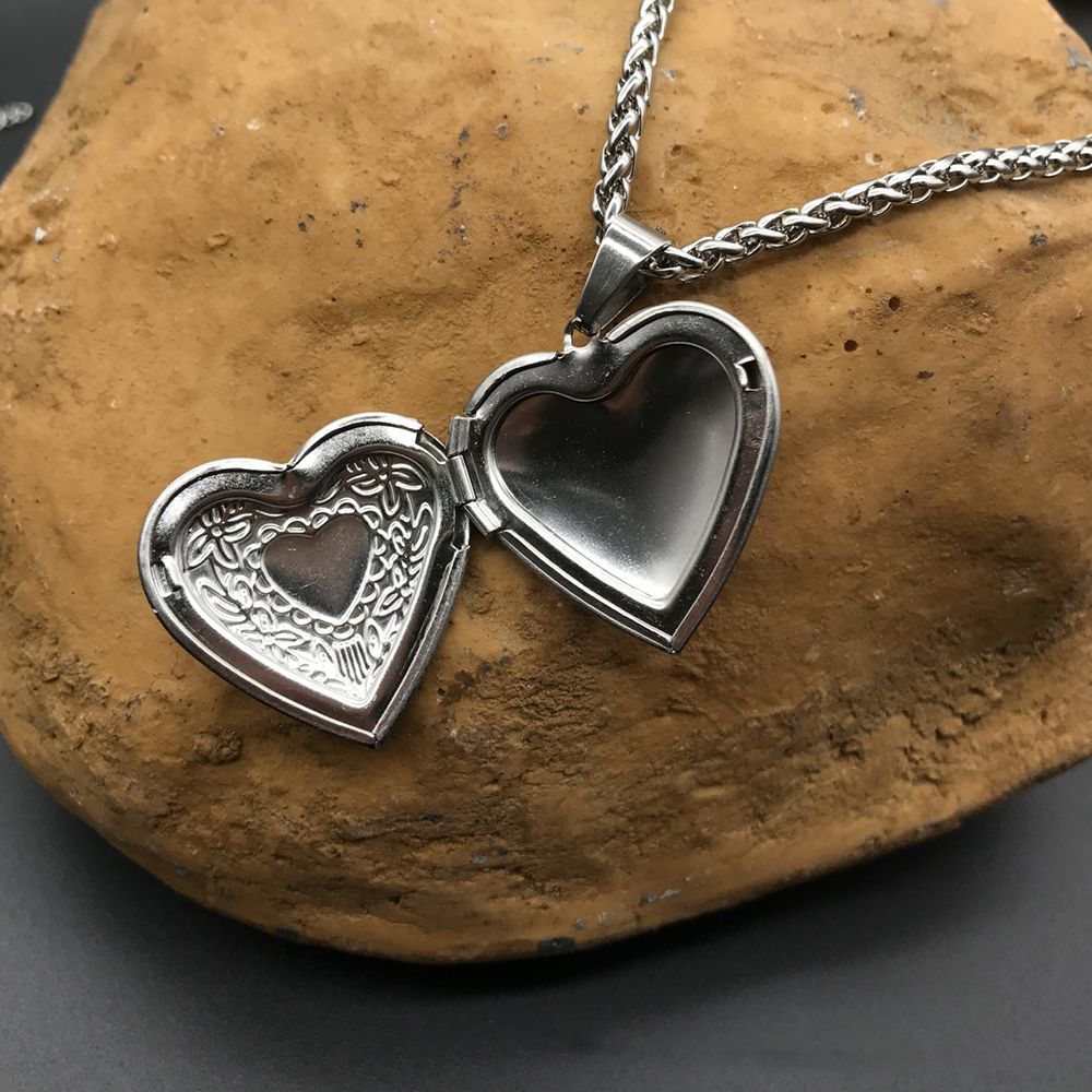 Hooh 1Pc Hartvormige Vriend Fo - Heart Locket Necklace Photo recensie en prijs