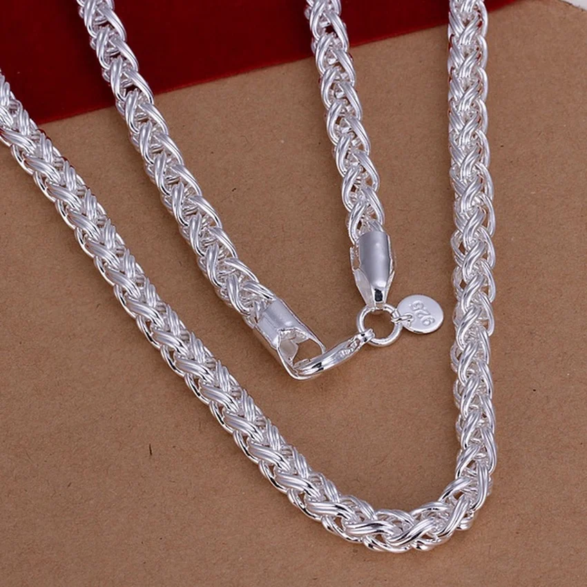 50 cm 925 Sterling Zilver 6 MM - 925 Sterling Silver Chain Necklace Men recensie en prijs