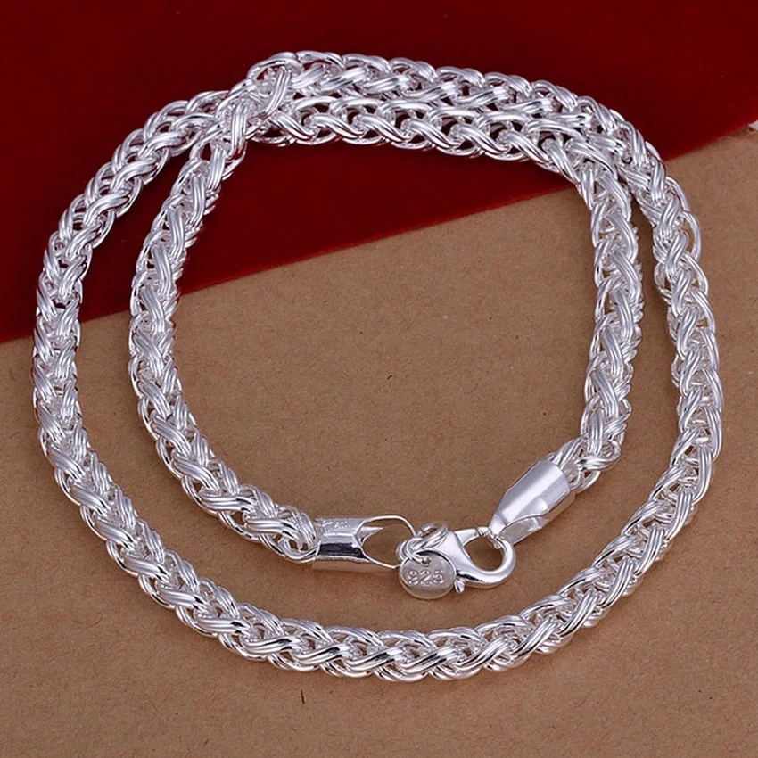 50 cm 925 Sterling Zilver 6 MM - 925 Sterling Silver Chain Necklace Men recensie en prijs