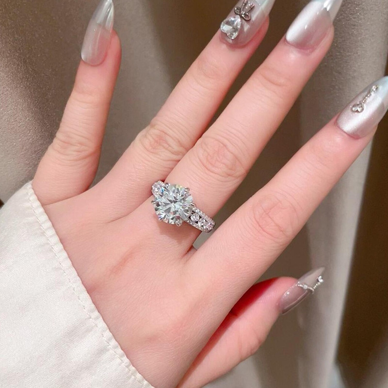 4 karaat, klassieke ring met z - Moissanite Engagement Ring 1 Carat recensie en prijs