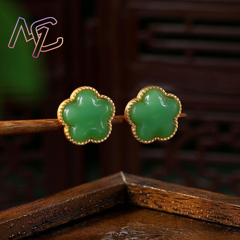 Groene natuurlijke jade klaver - Earrings recensie en prijs