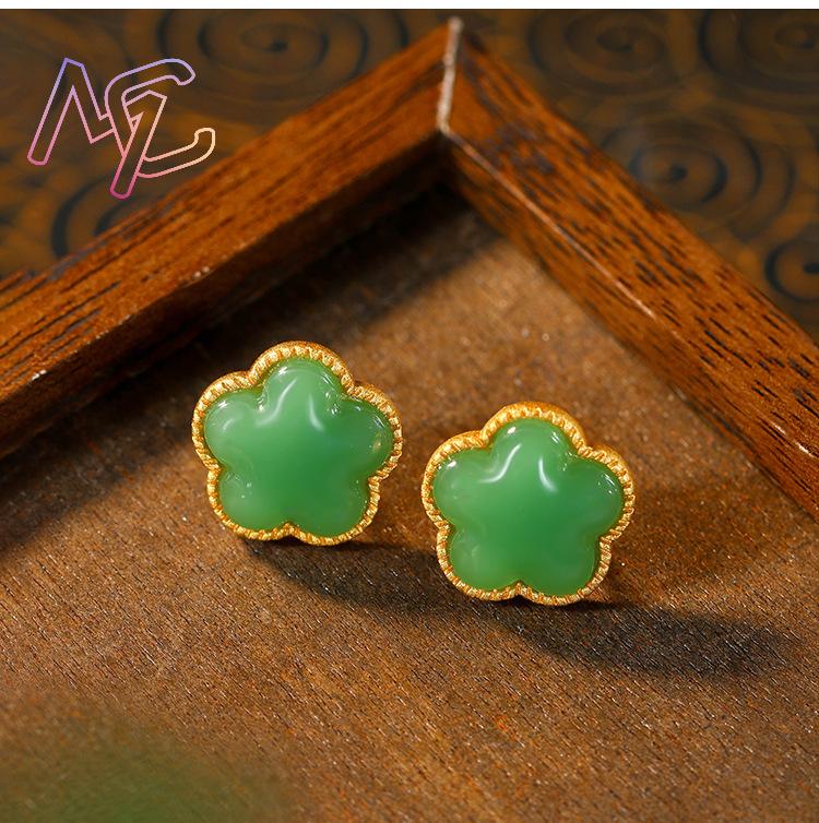 Groene natuurlijke jade klaver - Earrings recensie en prijs
