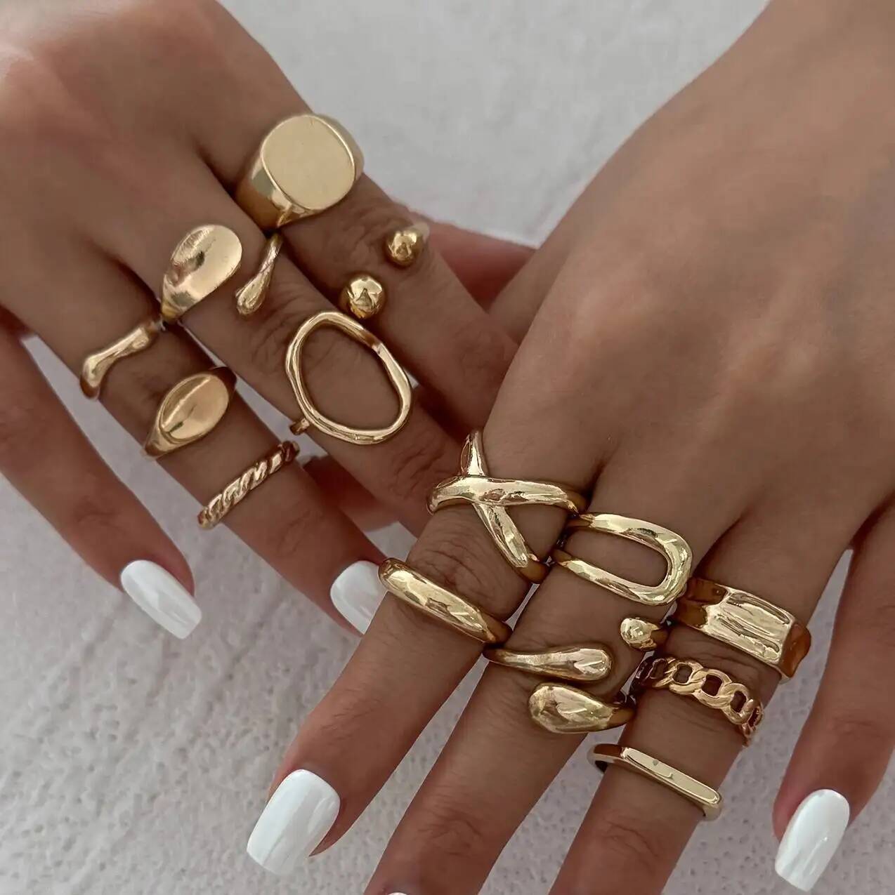 IngeSight.Z 14 stks/set Hip Ho - Vintage Punk Knuckle Rings Set recensie en prijs