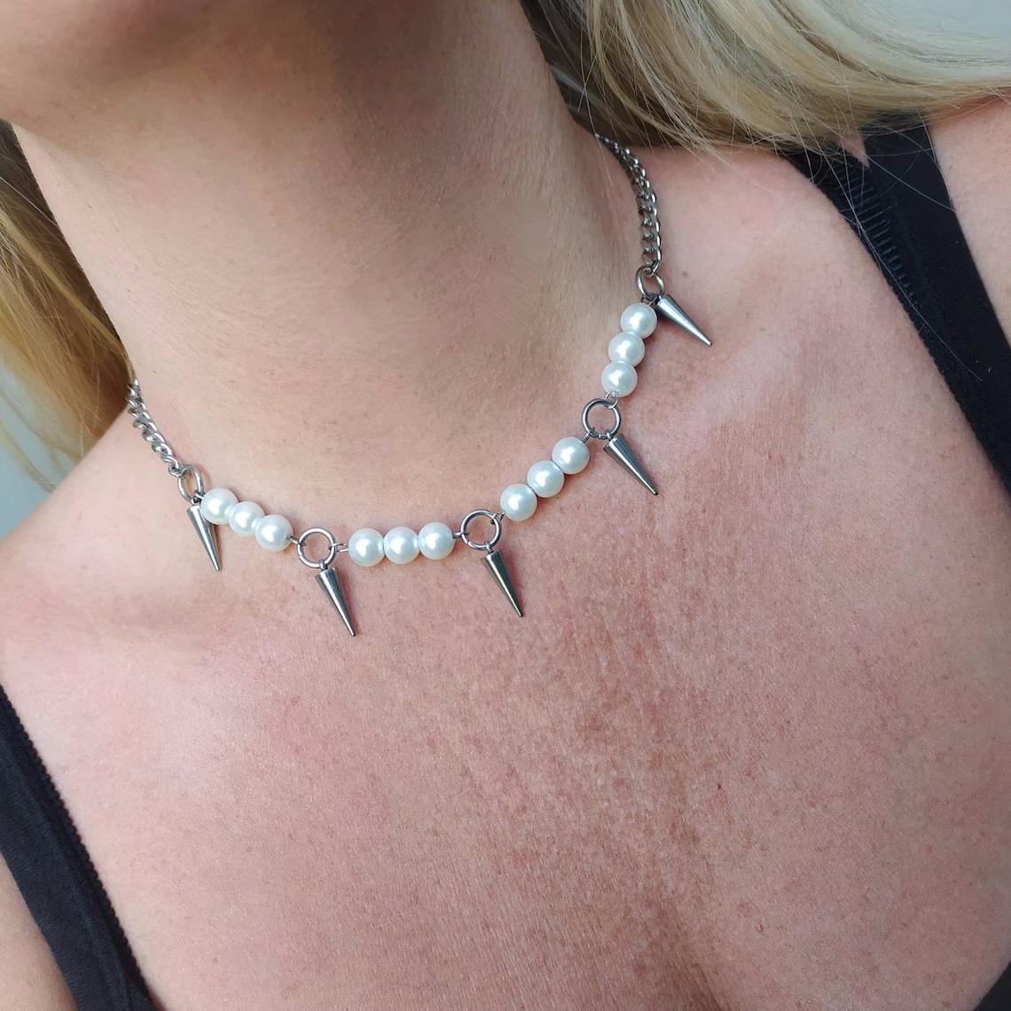 Egirl Parel Spike Ketting Diy  - Goth Punk Spike Choker recensie en prijs