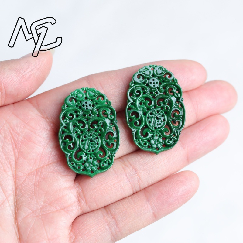 2pc Natuurlijke Jade Droge Cya - Earrings recensie en prijs