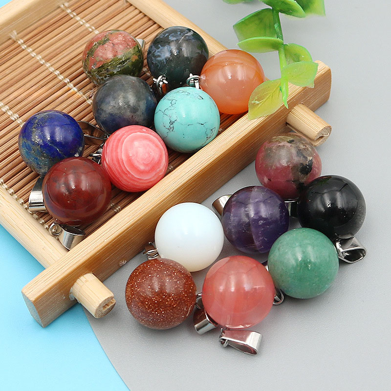 20 stks/zak 14mm Natuursteen r - Crystal Pendant Necklace Natural Stone recensie en prijs