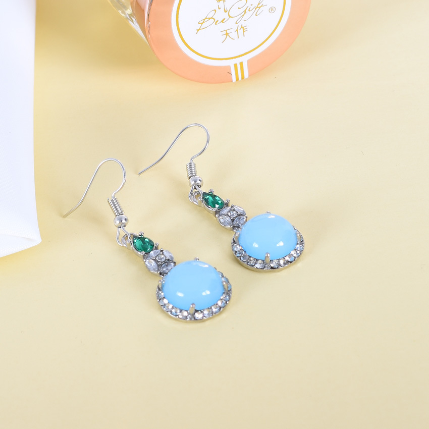 Blauwe natuurlijke jade oorbel - Earrings recensie en prijs
