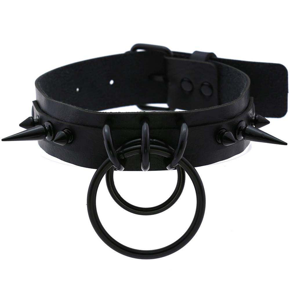 Zwarte Spiked Choker Goth Leer - Goth Punk Spike Choker recensie en prijs