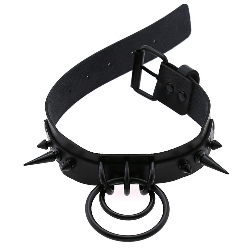 Zwarte Spiked Choker Goth Leer - Goth Punk Spike Choker recensie en prijs