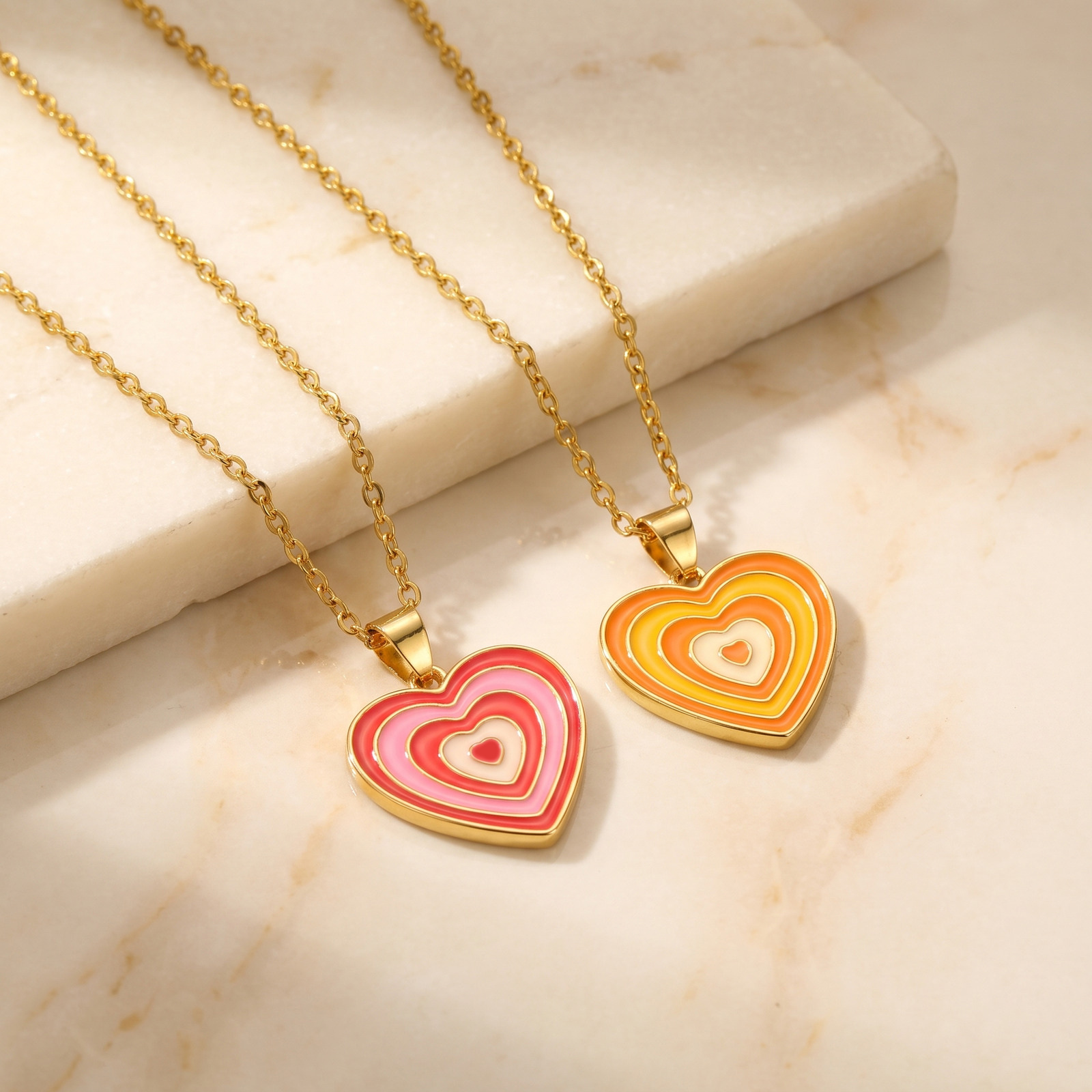 Y2K-stijl gelaagde emaille har - Layered Pendant Necklace Aesthetic recensie en prijs