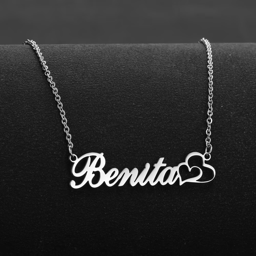 Gepersonaliseerde dubbele hart - Custom Name Necklace Stainless Steel recensie en prijs