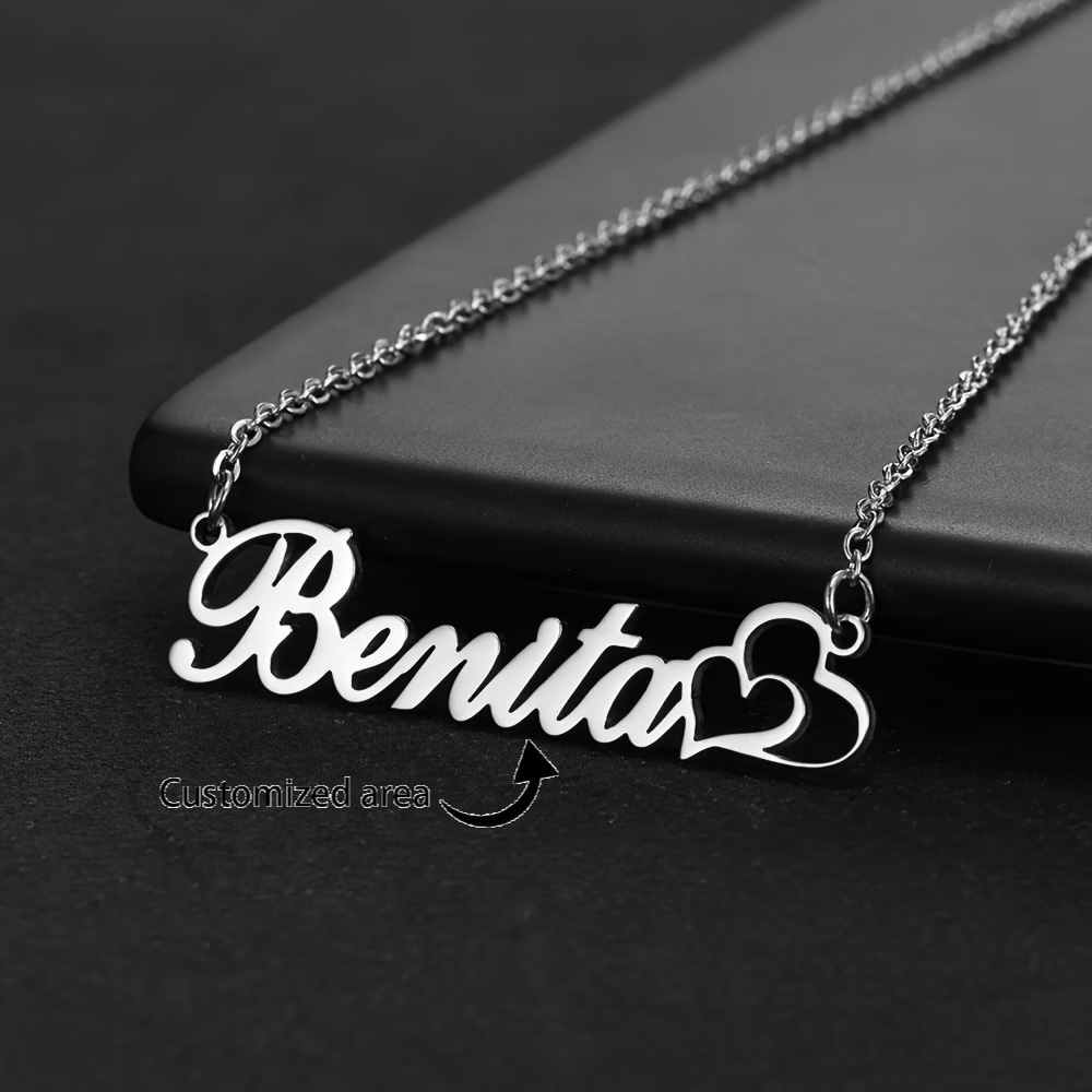 Gepersonaliseerde dubbele hart - Custom Name Necklace Stainless Steel recensie en prijs