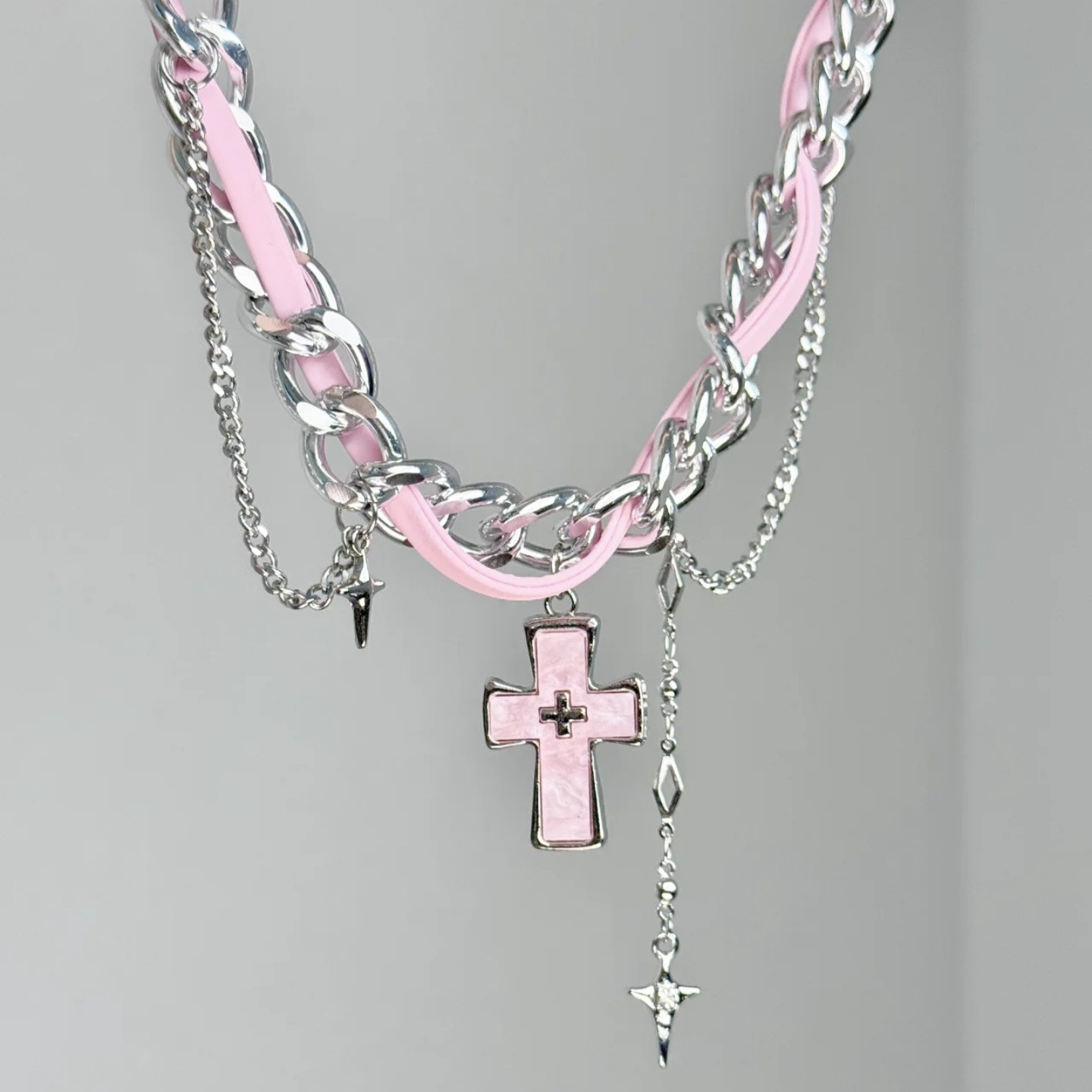 Y2k Grunge Esthetische Multi L - Layered Pendant Necklace Aesthetic recensie en prijs