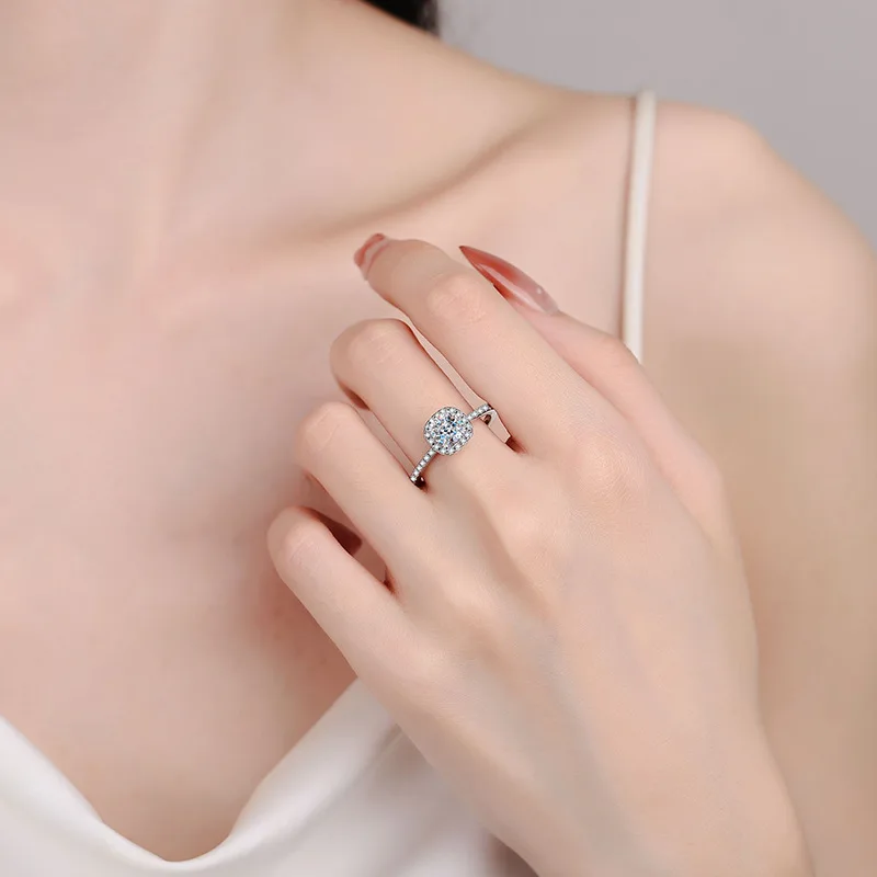 S925 Sterling Zilveren Moissan - Moissanite Engagement Ring 1 Carat recensie en prijs