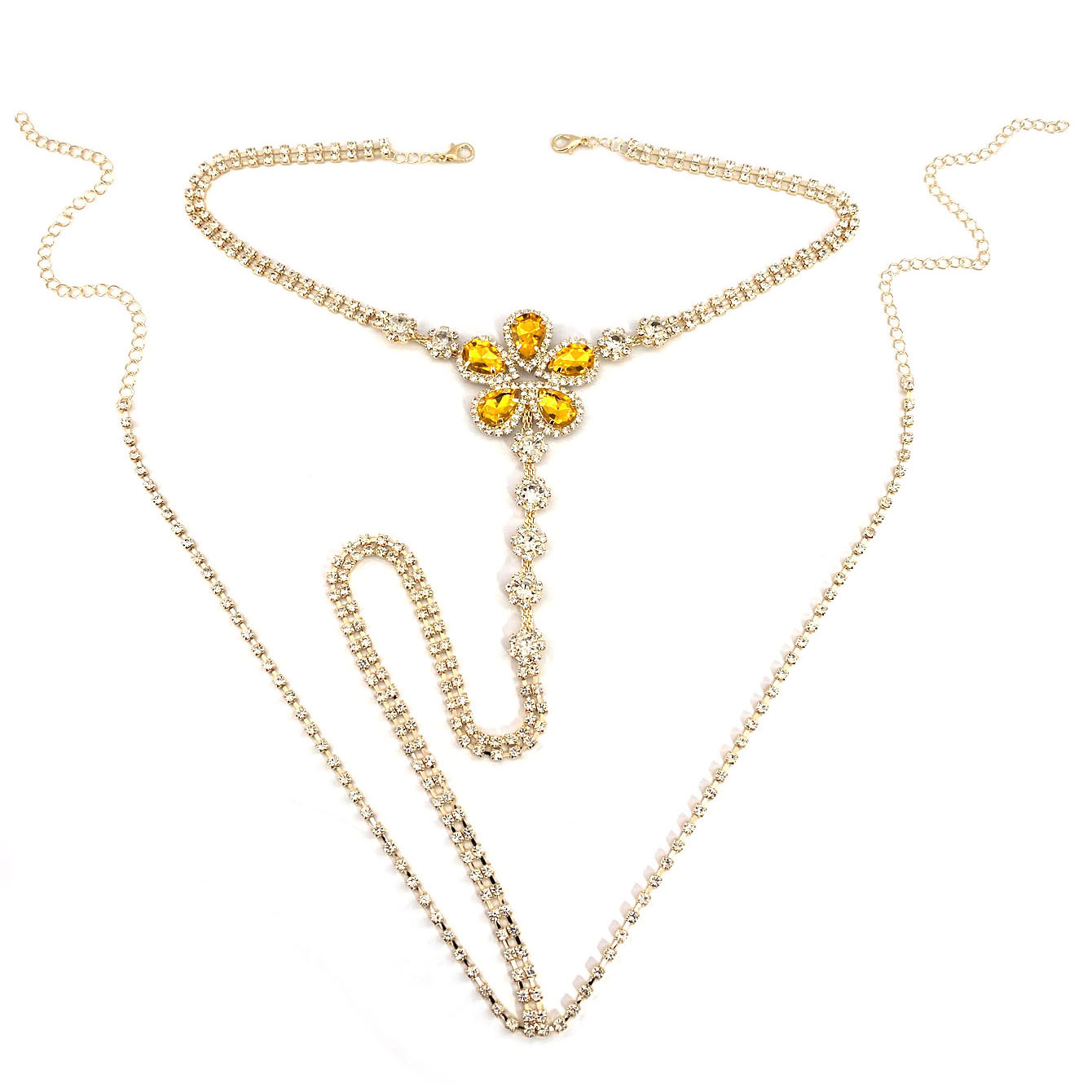1Pc Bloemvormige Sexy Strass S - Body Jewelry recensie en prijs