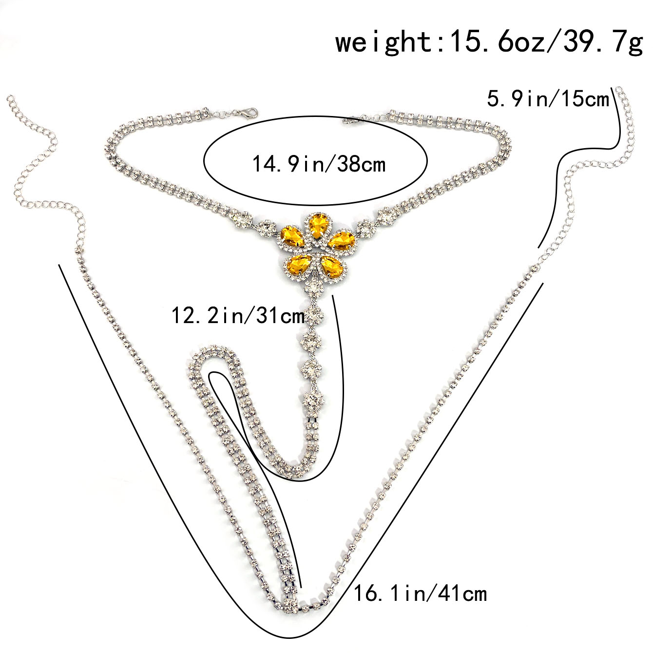 1Pc Bloemvormige Sexy Strass S - Body Jewelry recensie en prijs