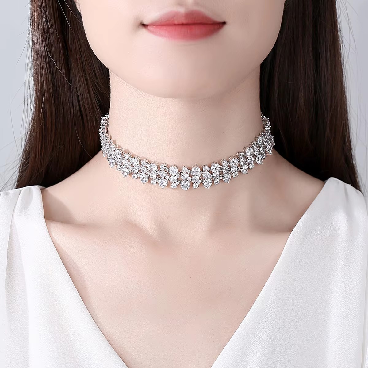 LUOTEEMI Drie Lagen Zirconia C - Layered Pendant Necklace Aesthetic recensie en prijs