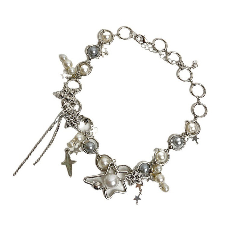 Y 2K Sieraden Parel Splicing S - Pearl Choker Necklace Vintage recensie en prijs