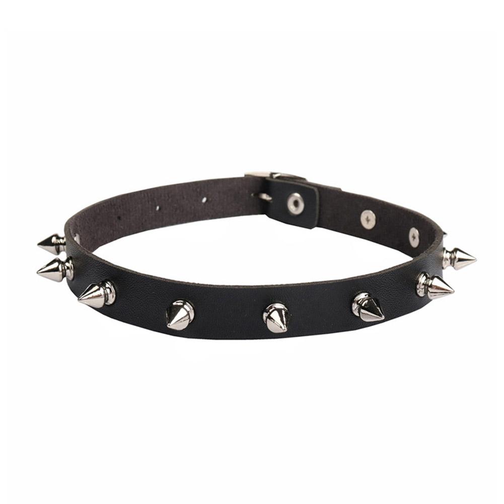 Zwarte PU Lederen Choker Ketti - Goth Punk Spike Choker recensie en prijs
