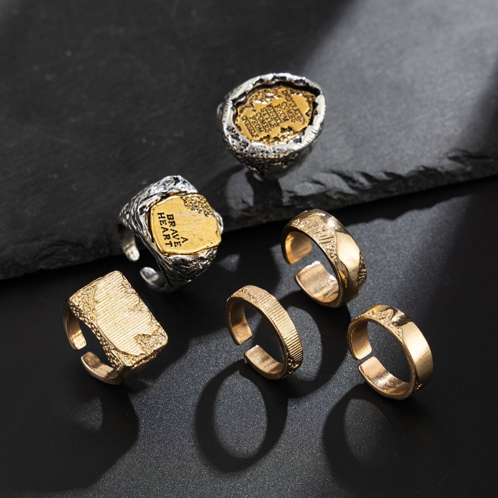 Sets van 6 ringen: geometrisch - Vintage Punk Knuckle Rings Set recensie en prijs