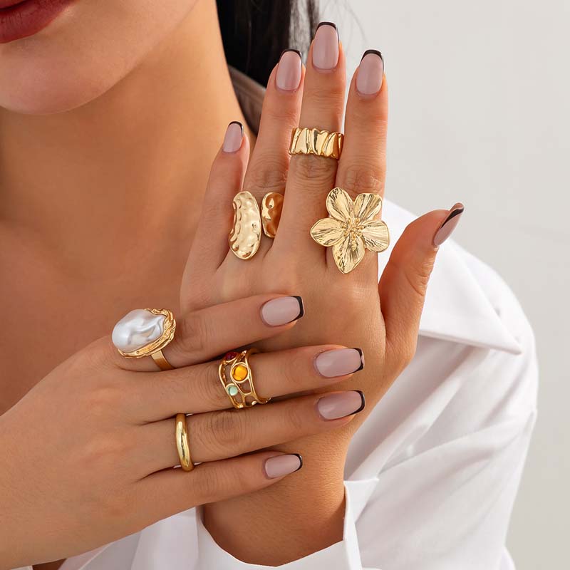 6 stks/set Vintage Metalen Blo - Vintage Punk Knuckle Rings Set recensie en prijs