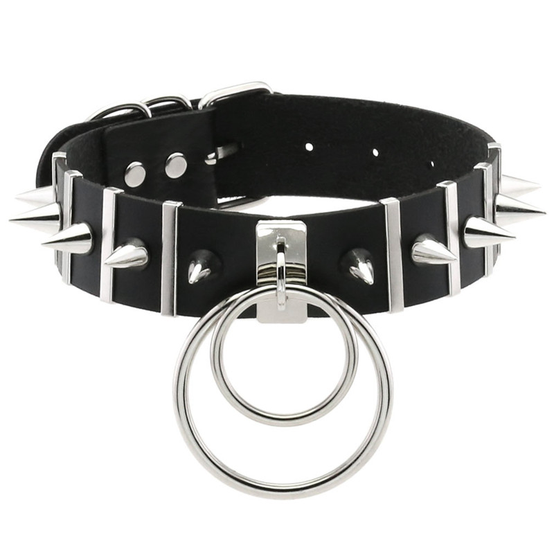 Roze bondage spike choker nek  - Goth Punk Spike Choker recensie en prijs